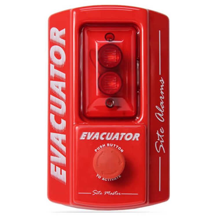 Evacuator Site Master Push Button Alarm Alarm with Sounder Strobe