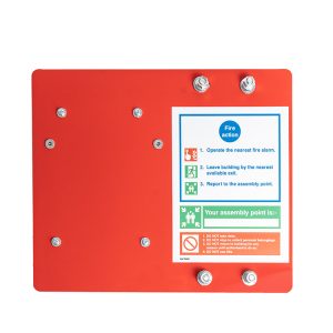 Evacuator Scaffold Mounting Board with Fire Action Sign